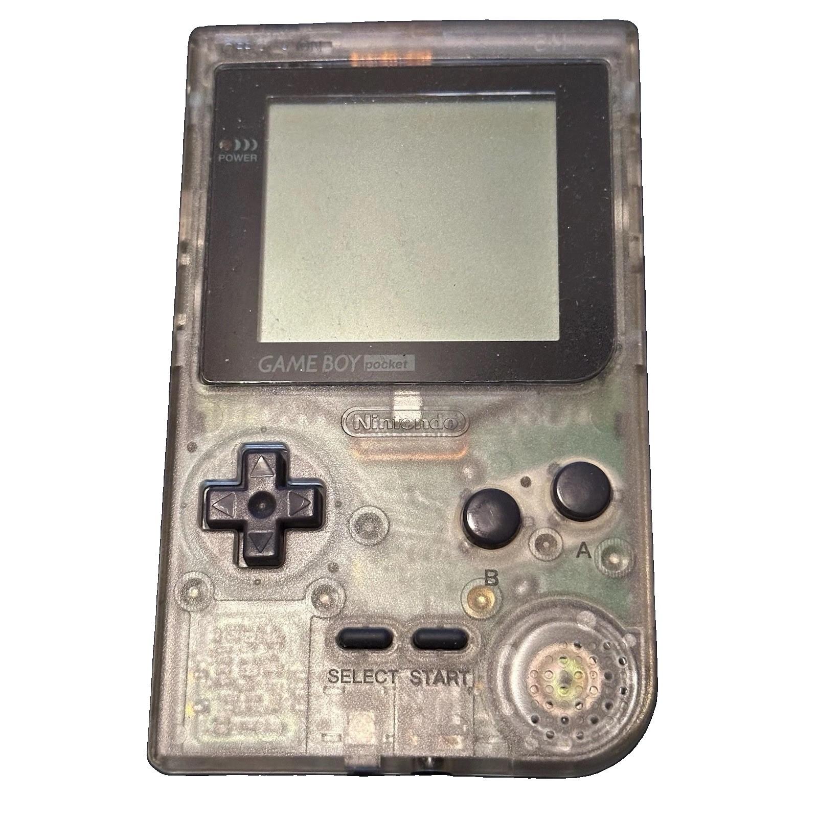 Nintendo Game Boy Pocket MGB-001 Clear Handheld System - Tested & Working