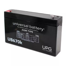 6-Volt 7 Ah F1 Sealed Lead Acid SLA AGM Rechargeable Battery