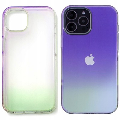 Aurora Case Hülle für iPhone 12, neon-gelb, lila Schutzhülle