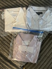 Eton Dress Shirt Lot Size 16-16.5 41-42cm Slim Fit Spread Collar