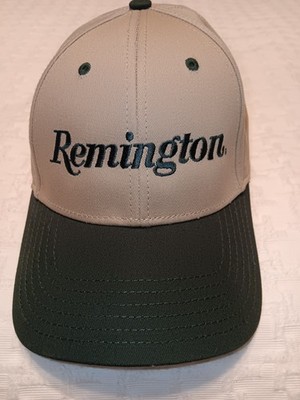 CLEAN! Remington BASEBall Cap COTTON TWILL Tan & Green ADJUSTABLE  NEVER WORN!