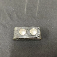 Police Duty Belt loop keeper black Bianchi leather vintage biker tooled Tactical