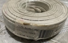 100FT RG 59/ U PM Premade CCTV Cable Security Camera Power Video White