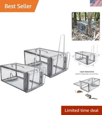 Refined Live Trap Cages - 2-Pack to Humanely Capture and Release Small Animals