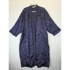Victoria's Secret Purple Floral Jacquard Terry Robe M/L Kimono Lounge Spa