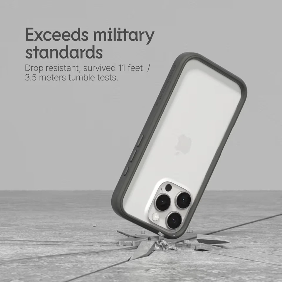 RHINOSHIELD Bumper Case Compatible with [iPhone 16 Pro] | CrashGuard - Shock - Image 4 of 4