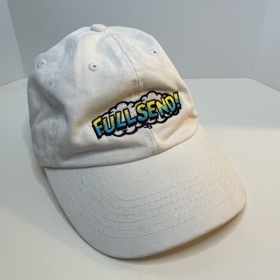 Full Send White DAD Adjustable Hat  Cloud  excellent condition*RARE*
