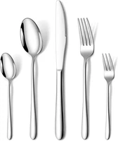 Besteck Set, 30 Teilig Edelstahl Besteckset FüR 6 Personen, Essbesteck