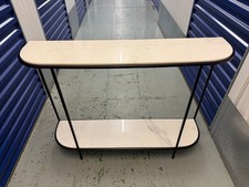 Swoon 'Sienna' Luxe White Marble & Black Steel Console Table