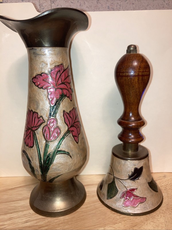 Vintage Vase And Bell Made In India