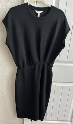 Spanx Air Essentials NWT Faux Tuck Dress Black Sz S Luxury Comfort Travel NEW