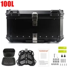 100L Black Motorcycle Luggage Waterproof Tail Box Scooter Trunk Storage Top Case