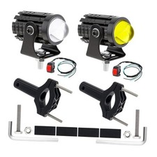 2pcs 32W LED Motorcycle Headlight with Switch, Spotlights Brackets 2 pack