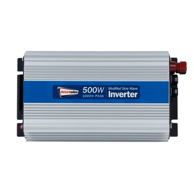 Streetwize Wechselrichter 500-1000 Watt AC/DC + USB Steckdose Camping Fahrzeug Boot