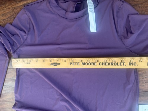 Lululemon Keyhole Mesh Long-Sleeve Shirt Grape Athleisure Stretch Sheer NWT 4 - Picture 4 of 9