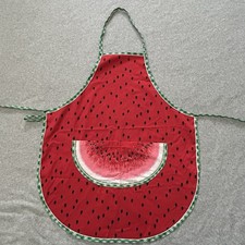 Watermelon Apron Full Bib Adult Tie Back Pockets Summer Time BBQ Fun Cottage