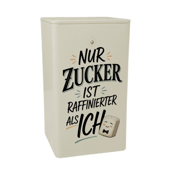 Dose 900Ml Nur Zucker - Vorratsdose Mit SüßEm Spruch Teedose Mit Spruch: Nur-image