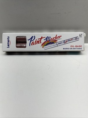 Lemeitu Oil-Based Paint Marker Canvas Brown 2 pcs Marks on Anything Permanent