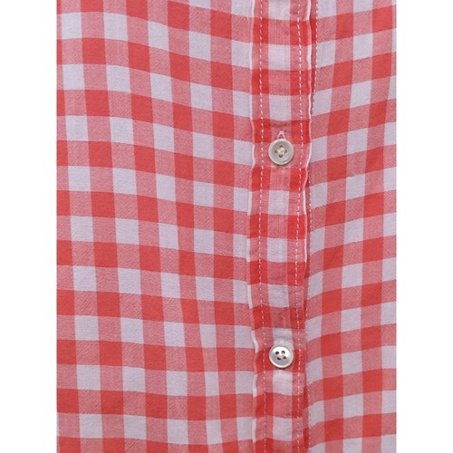Camicia J.Crew donna ragazzo fit a quadri rosso chiaro/bianco abbottonata manica lunga 2 - Foto 4 di 8