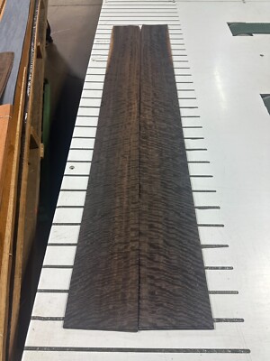 Figured Eucalyptus Raw Wood Veneer 2 sheets 49'' x 5'' 84X