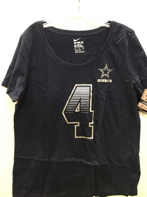 Dallas Cowboys Dak Prescott #4 NFL Women's Modern N&N T-Shirt, Large