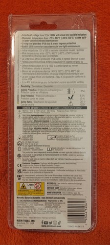 Klein Tools NCVT-4IR Probador de voltaje sin contacto con termómetro infrarrojo láser - Imagen 2 de 12