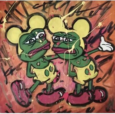 Oil Painting - Fair Use Disneyland Pepe - 2018 - The Artist 