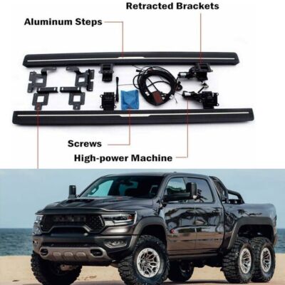 2Pcs Fits for  RAM 1500 2019-2022 Deployable powerstep Electric Running Boards