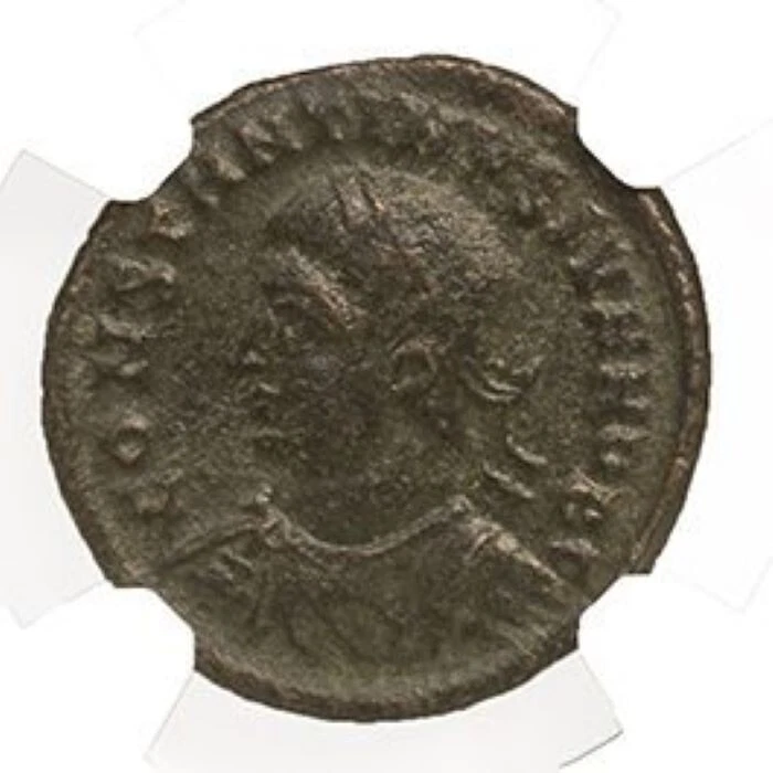 NGC ( XF ) Roman AE of  Constantine II (AD 316-340) NGC Extremely Fine XF Coin - Image 2 of 2