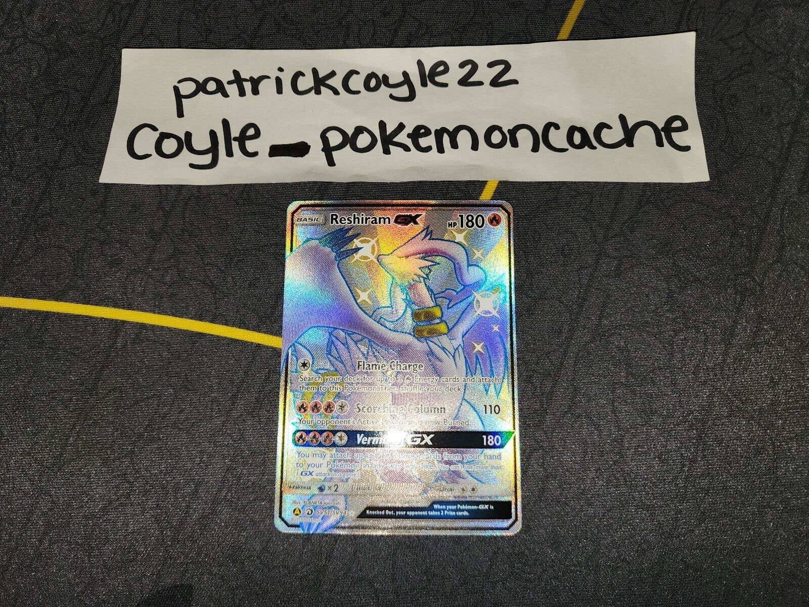 Pokémon Reshiram GX SV51/SV94 Hidden Fates Shiny Metal Gold Card Rare for  Sale in Brooklyn, NY - OfferUp