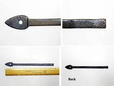 Very Rare 18th Century Fancy Wrought Iron Bar Latch Lift  (40051-1)