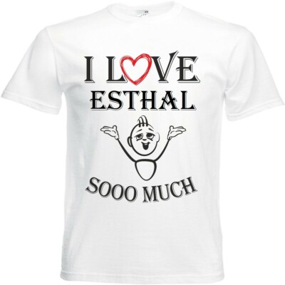 T-Shirt I Love Esthal für Damen Herren und Kinder ... in der Farbe Weiss