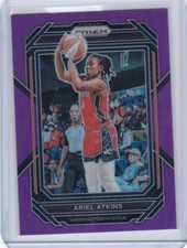 2023 Panini Prizm WNBA PURPLE REFRACTOR #85 Ariel Atkins Washington Mystics /149