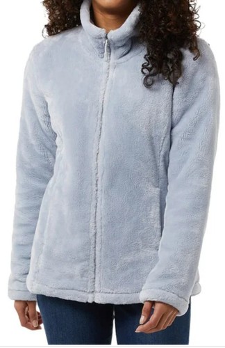 32 Degrees Ladies Plush Jacket Full Zip Arctic Ice Blue Cozy Warm Womens Size S