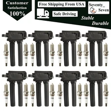 8pcs Ignition Coil and 16pcs Iridium Spark Plug Kit For Chrysler Aspen 300 5.7L