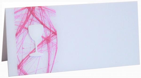 10 X Platzkarten Namenskarten Tischkarten Kommunion Konfirmation PK018 (Pink)-image