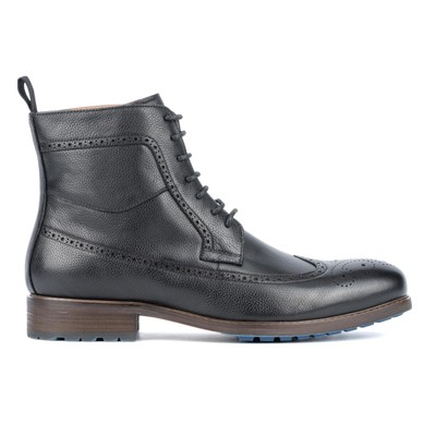 Vintage Foundry Co. Men Boots Color Black Size 10.5 Leather Leatherboots With a lace-up front and a simple yet sharp look, the  main image 4