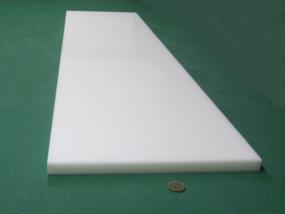 HDPE (Polyethylene) Sheet White, .625'' (5/8'') Thick x 12'' Wide x 48'' Long