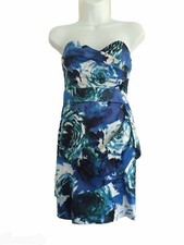 Love Blue Floral Strapless Dress Size 3 *SALE*