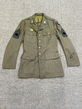 Vintage WW2 US 1ST Air Force Officers Uniform Jacket Master Sergeant B3678 OBO