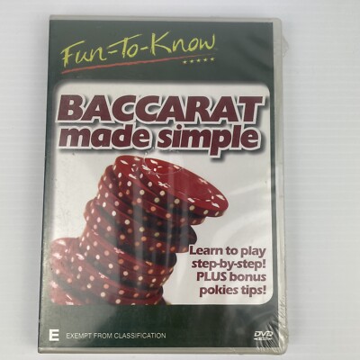 Baccarat Simple DVD Fun Know Gaming Gambling Tips Tricks R0 All Brand New Sealed