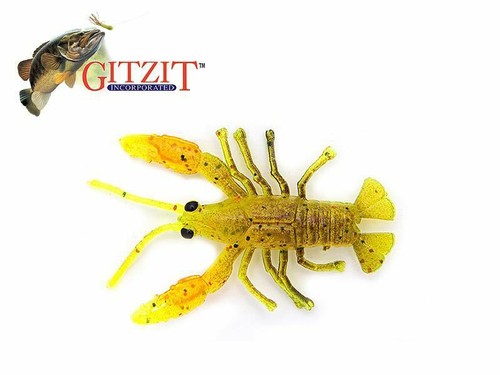 1,5" Lil Craw-Chartreuse Et Noir Gummikrebs 3 Stk/ 2 Jigs Barsch Forelle Zander