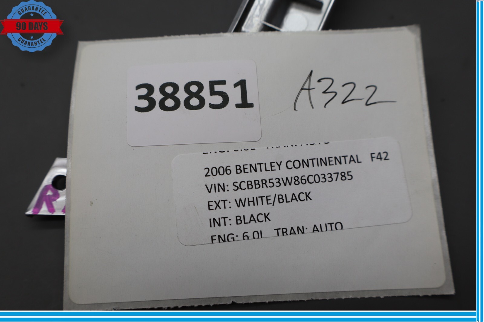Bentley Continental Flying Spur Speed 2006-2012 Front Right Seat molding