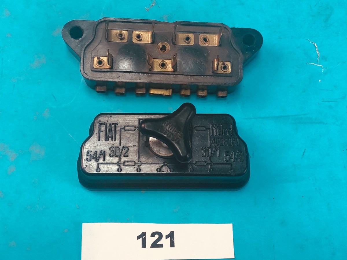 fiat 500 fuse box cigarette lighter Fiat Vintage Fuse Box # 121 Genuine NOS