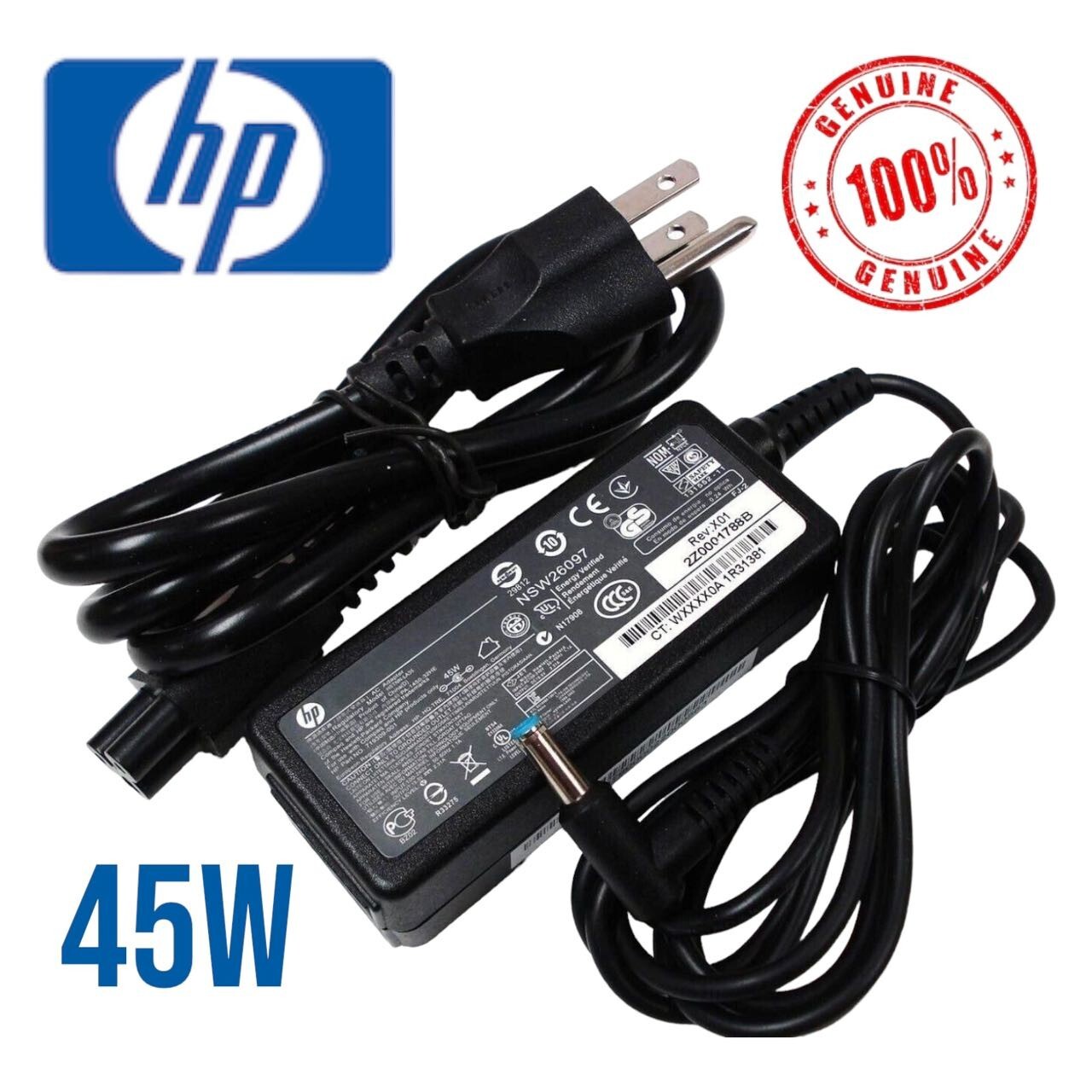 OEM HP 45W Blue Tip Charger Ac Adapter Zbook 14U 15U G2 G3 G4 G5 G6 Chromebook eBay