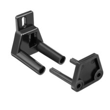 Barn Sliding Door Floor Guide POM Plastic Adjustable Wall Mount Black