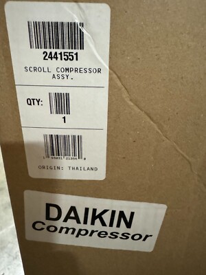 Daikin Scroll Compressor 2441551; Daikin Model JT16KADWYDN@T; 3 ph. 460V 60Hz