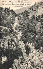 CPA 06 - ISOLA (A. Maritimes) - Chemin de St. Anne de Vinadio. Cascade...