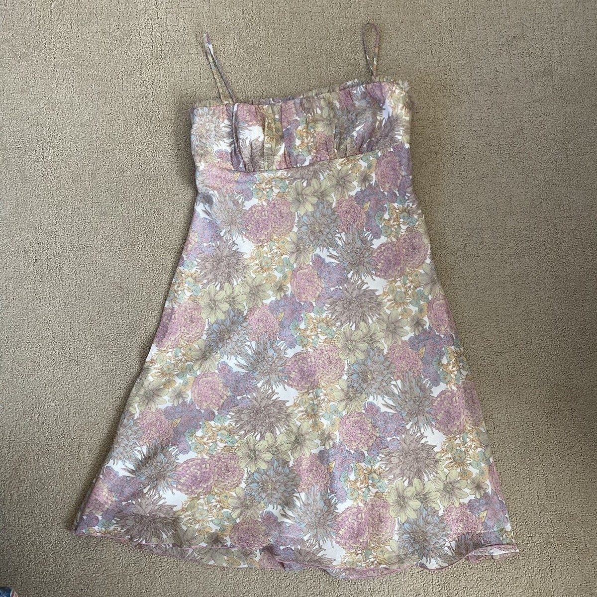 brandy melville purple jennifer dress Lilac floral dress From Brandy Melville, no longer