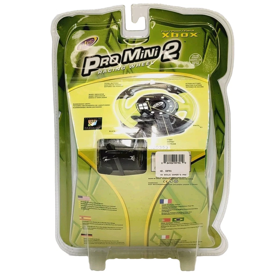 Intec Pro Mini 2 Racing Steering Wheel for ORIGINAL XBOX New In Sealed Package - Image 3 of 4